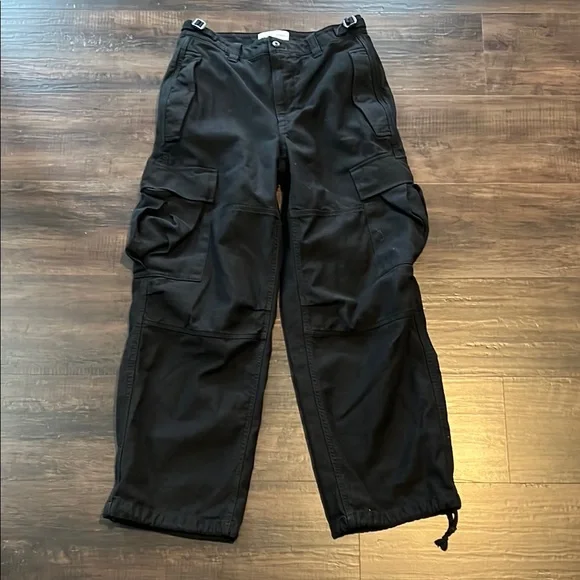 TNA Black Cargo Jumpsuit with Relaxed Fit - Picture 1 of 4